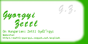 gyorgyi zettl business card